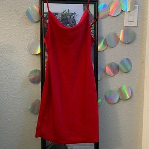 red short silk dress from pacsun